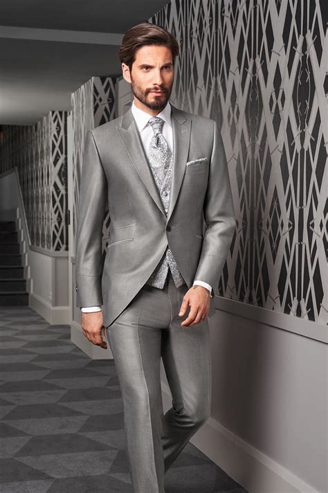Silver Sheen 3 Piece Wedding Suit Tom Murphys Formal And Menswear