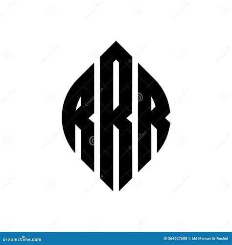 Rrr Circle Letter Logo Design With Circle And Ellipse Shape Rrr