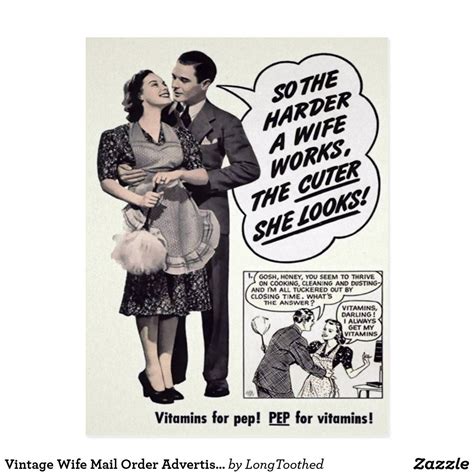 vintage wife mail order advertisement postcard funny vintage ads retro ads old