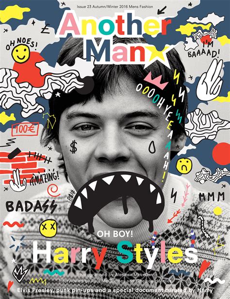 Dans Jirgensons Another Man Magazine Harry Styles Doodles Altered