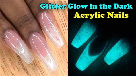 Acrylic Nails Tutorial How To Encapsulated Nails Glitter Glow In The