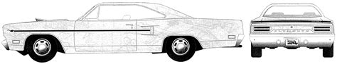 After this tutorial, i will be calling it a night because i have to get some beauty sleep for another big day cars are so cool and i just love drawing them (sometimes). 1970 Plymouth Road Runner Coupe v2 blueprints free - Outlines