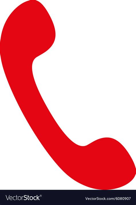 Phone Flat Red Color Icon Royalty Free Vector Image