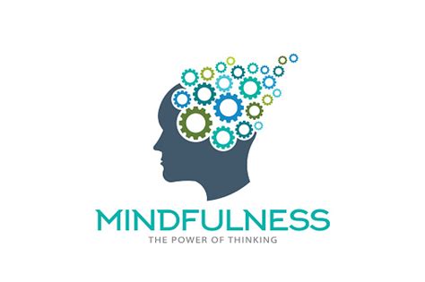 Vetores De Mindfulness Cérebro Imaginação Logotipo Ilustração Vetorial