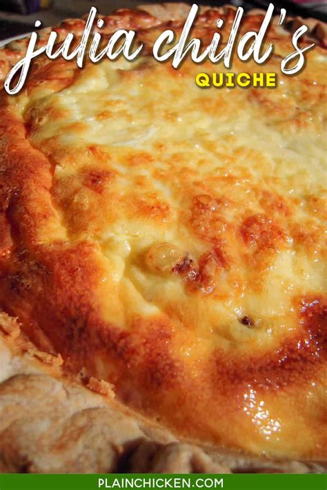 The legendary julia child took intimidating french recipes and broke them down so that average american cooks could whip them up in their kitchens. Julia Child's Quiche - easy bacon and Swiss quiche recipe ...