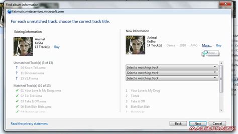 How To Find Album Information On Windows Media Player Youtube