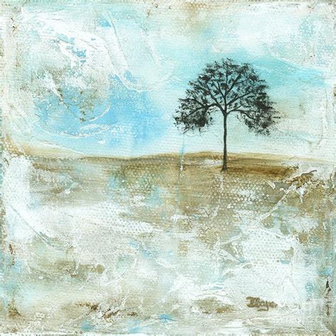 I Will Endure Rustic Landscape Lone Tree Painting Painting By Itaya