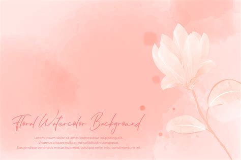 Watercolor Floral Background With Red Pastel Concept 1922160 Vector Art