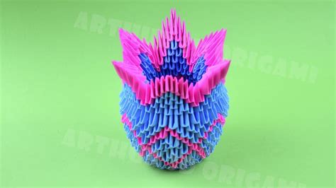 Origami Vase From Pieces Of Paper ♡ Diy How To Make An Origami Vase 3d