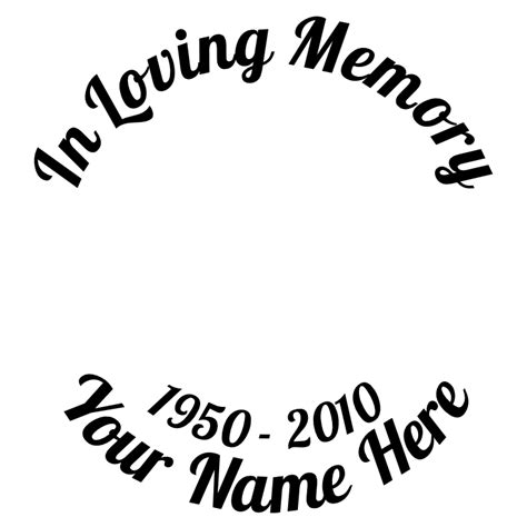 Multi Color In Loving Memory With Any Clipart Sticker