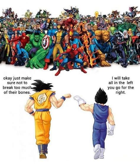 Hilarious Goku Vs Marvel Memes Cbr Dragon Ball Art Goku Dragon