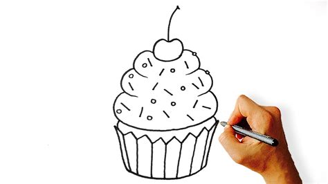 This drawing tutorial will guide you through each step using simple shapes and forms. How to Draw a Cartoon Cupcake Easy - YouTube