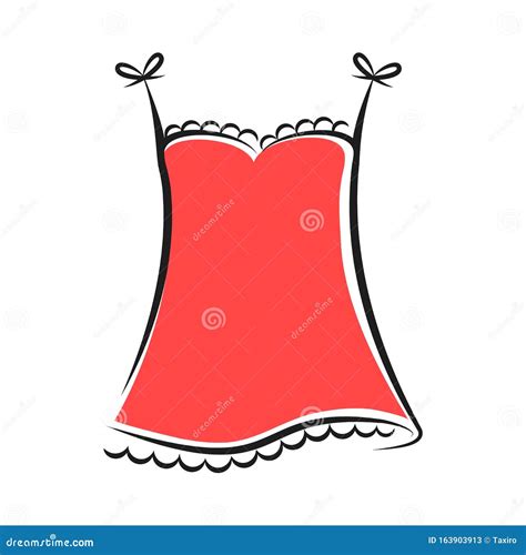 Women Nightgown Lace Stock Vector Illustration Of Stylization 163903913