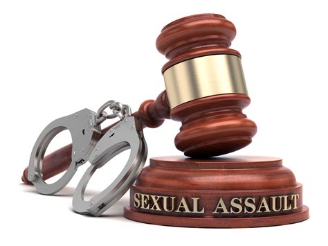 Sexual Assault Text On Sound Block And Gavel