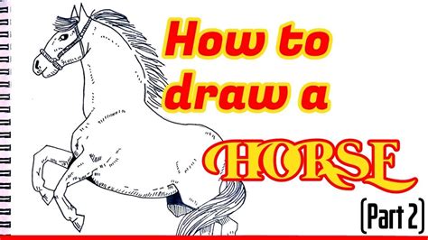 Melukis Kuda Guna Pen How To Draw A Horse Easy For Beginners Part 2