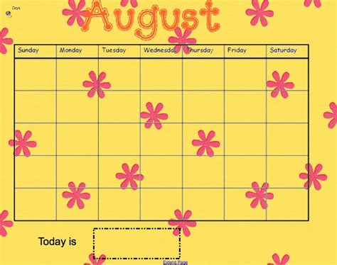 Smartboard Calendar I Love 1st Grade