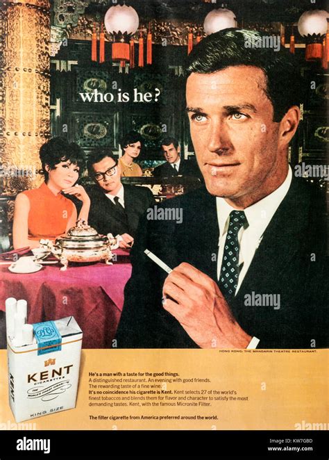 1960s Magazine Advertisement Advertising Kent Cigarettes Stock Photo