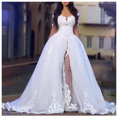 Lorie Sexy Wedding Dress 2019 Side Split Robe De Soiree Ball Gowns