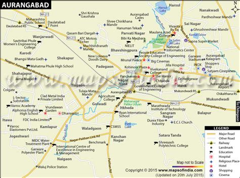 Broadband technology and opportunities program. Aurangabad City Map Maharashtra