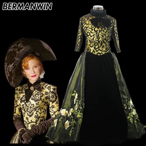 Bermanwin High Quality Cinderella Stepmother Costume Dress Adult Women Cate Blanchett Cosplay
