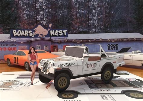 Papercraft Dukes Of Hazzard Daisy Duke "Dixie" JEEP paper ...