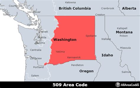 509 Area Code Location Map Time Zone And Phone Lookup