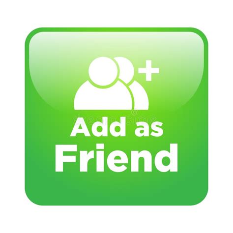 Add As Friend Button Stock Illustration Illustration Of Isolated