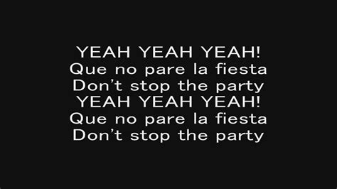 Pitbull - Don't Stop the Party (With Lyrics) - YouTube