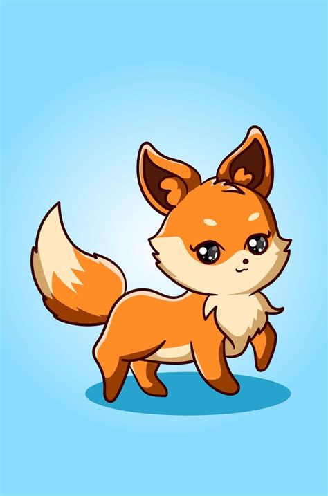 Cute and pretty fox hand drawing 2162097 Vector Art at Vecteezy