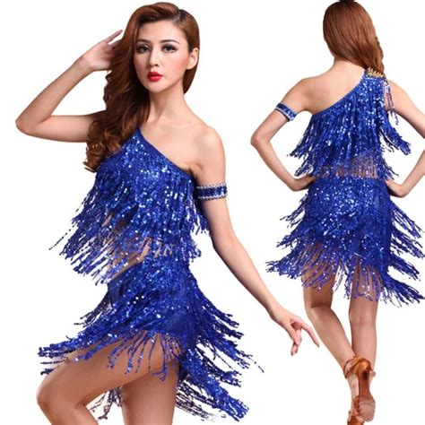 Tongyang Vestido De Baile De Salón Para Mujer Traje De Samba Con Flecos Sexy Para Salsa Sin
