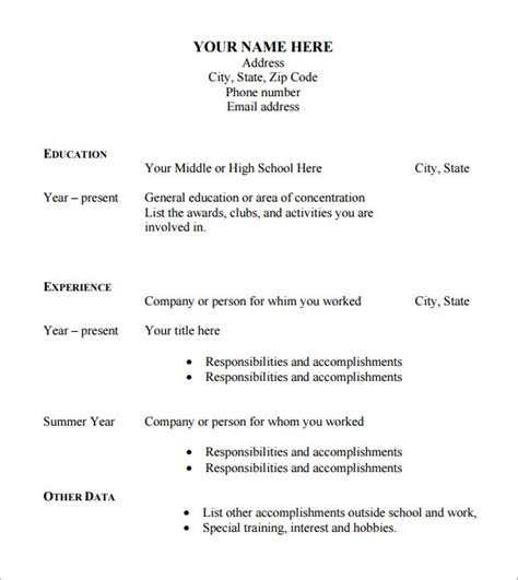 Making them easily editable and customisable using microsoft word! FREE 6+ Sample Blank CV Templates in PDF | MS Word