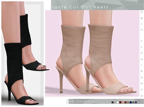 Lycra Cut Out Heels By Darknightt At Tsr Sims 4 Updates