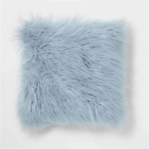 Faux Mongolian Pillow Square Dormify Throw Pillows Dorm Bedroom
