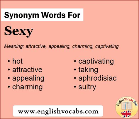 Synonym For Sexy What Is Synonym Word Sexy English Vocabs