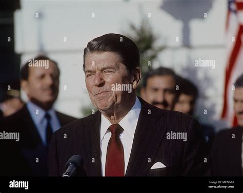 Washington Dc Usa December 1982 President Ronald Reagan Portrait