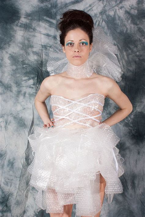 Bubble Wrap Dress On Behance Dresses Recycled Dress Bubble Costume