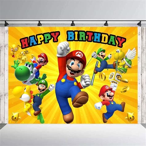 Buy Super Mario Banner Party Supplies Backdrop Super Mario Background
