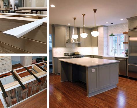 Use two brackets per section and secure them with ⅝ long screws. Kitch Island Countertop Support - Centerline Catalog