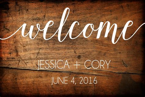 Welcome Sign Vinyl Decal | DIY Wood Signs | Wedding Welcome Sign | DIY ...