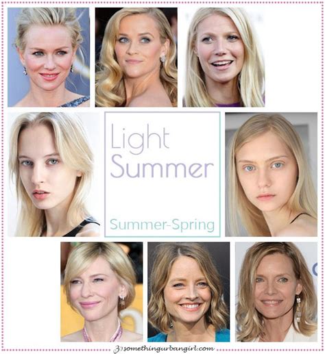 Light Summer Summer Spring Seasonal Color Celebrities By