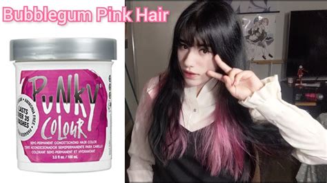 Punky Colour Flamingo Pink Dying Underneath Hair Bubblegum Pink Youtube