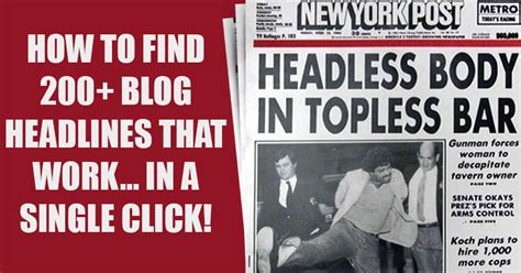 How To Find 200 Blog Headlines That Work In A Single