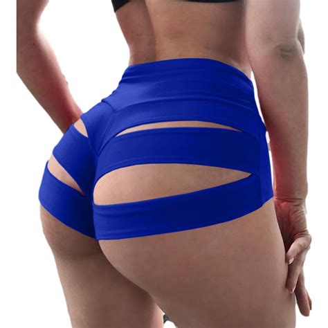 yahachiap women s cut out yoga shorts hot pants high waist gym workout active butt lifting