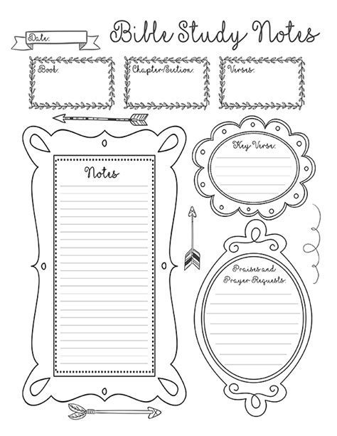 8 Best Images Of Printable Bible Note Taking Sheets