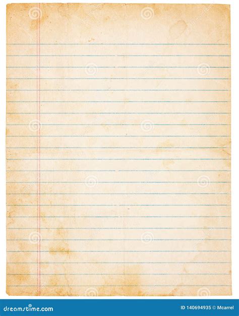Old Lined Paper With Paper Clip And A Polaroid Royalty Free Stock