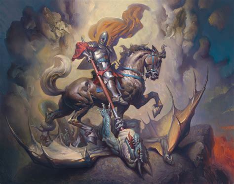 Petar Meseldžija Saint George And The Dragon Fantasy Art Art