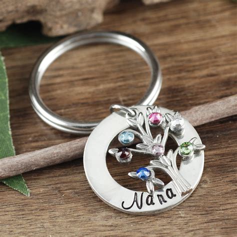 Check spelling or type a new query. Family Tree Keychain for Grandma, Grandmother Birthstone ...