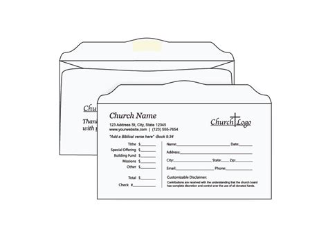Church Offering Envelopes Custom Church Offering Envelopes