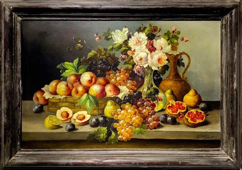 French School, 20th Century | Still life of fruit and flowers | MutualArt