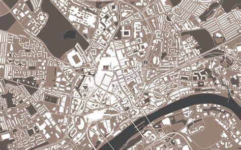Map Of The City Of Newcastle Upon Tyne Tyne And Wear North East